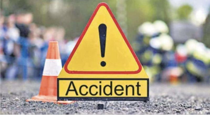 A road sign indicating an accident occurrence.